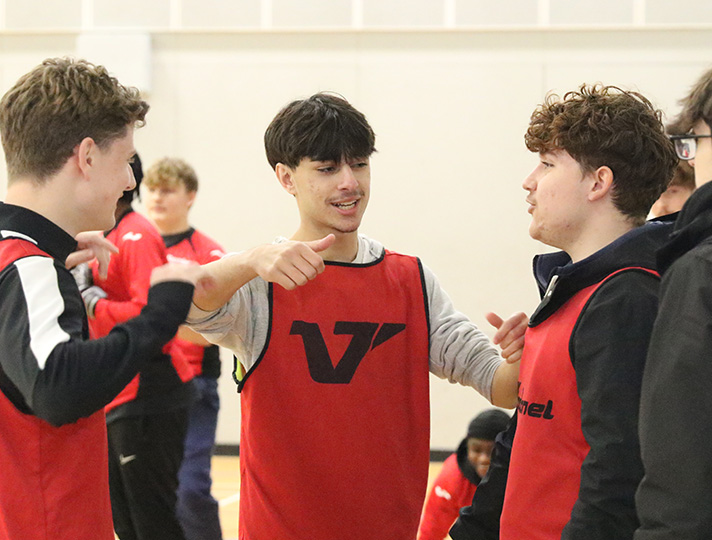 Students in Sports Hall