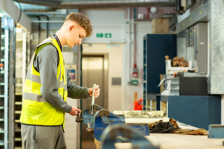 Students working in workshop